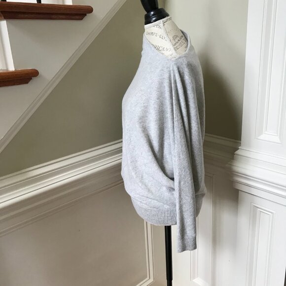 Lafayette 148 New York Cashmere Drape Sweater Womens Medium Large Gray Pullover - Picture 7 of 10